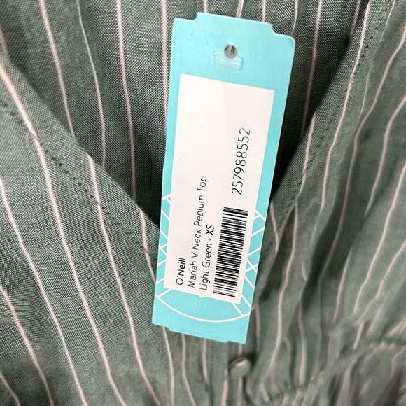O’Neill Mariah Peplum vneck top size xsmall NWT - Picture 5 of 5